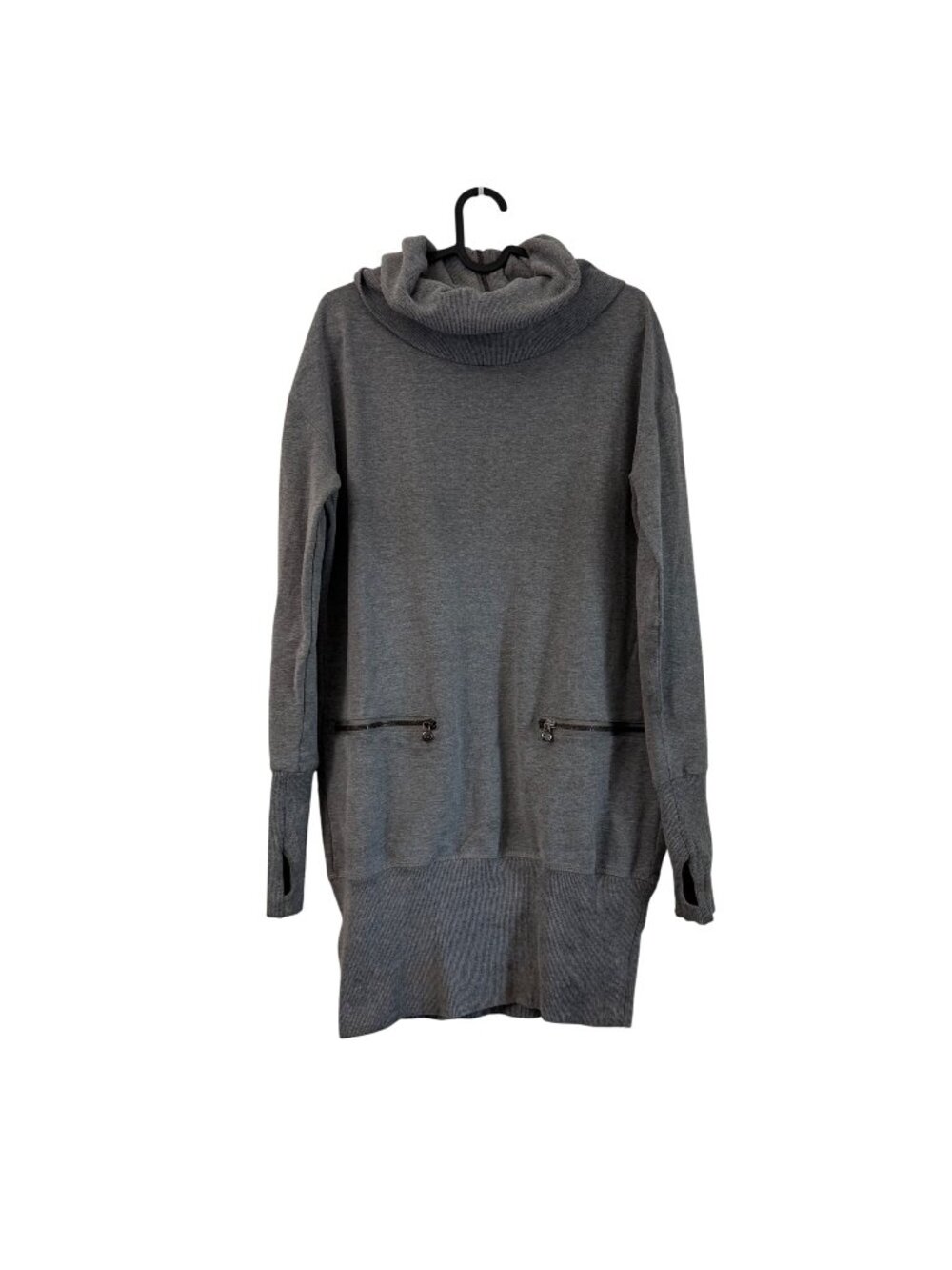Sweaty Betty Gray Turtleneck Sweatshirt Tunic Dress Womens Size Medium